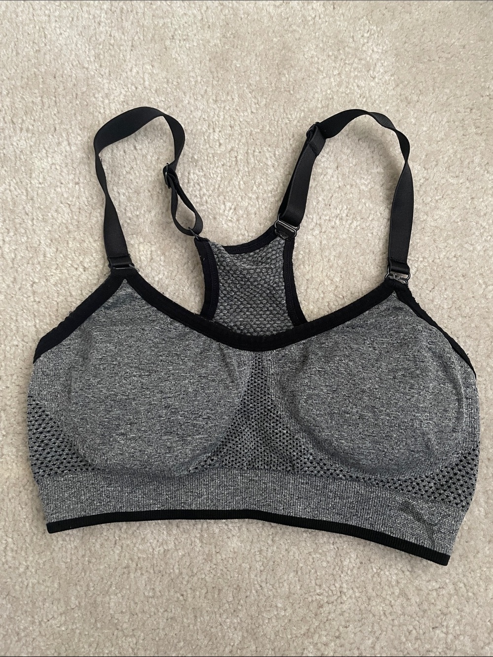 XS Puma racer back sports bra with pads